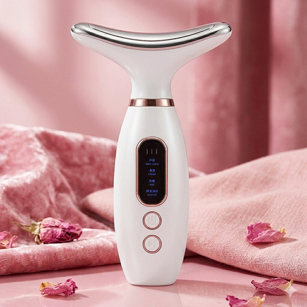 LumiaSkin™ - 3-in-1 LED Facial & Neck Massager.
