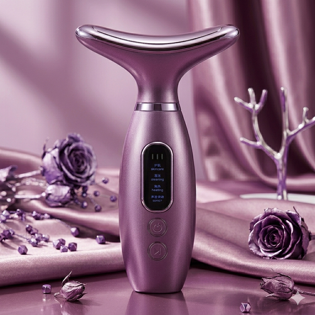 LumiaSkin™ - 3-in-1 LED Facial & Neck Massager.