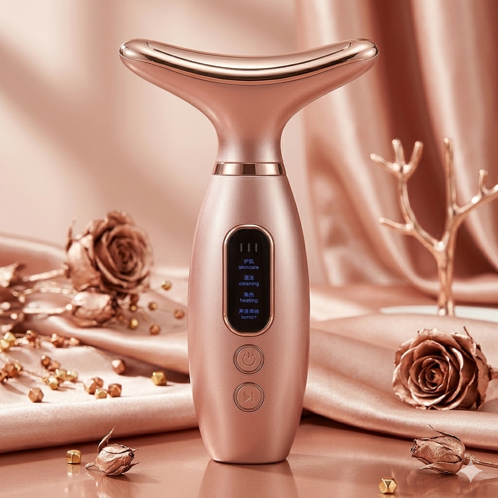 LumiaSkin™ - 3-in-1 LED Facial & Neck Massager.